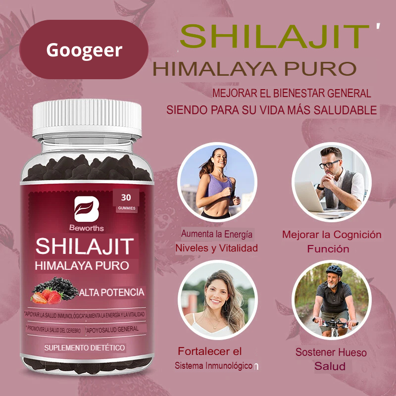 Suplemento Resina Shilajit Himalaya- 2 Frascos 100g- ¡Gratis 1 frasco de SUP Gummies SHILAJIT 30 unidades