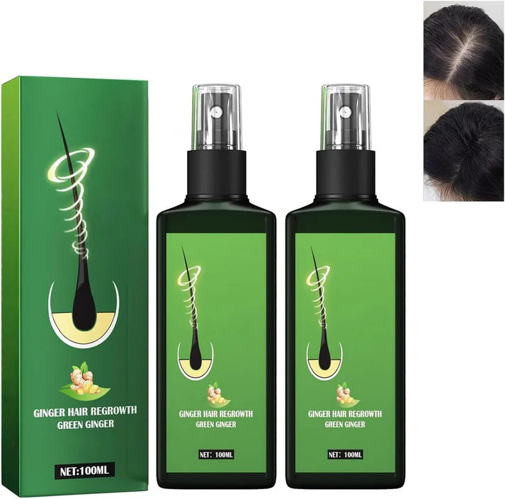 Kit: Champú para canas 500ml negro + Spray de Crecimiento del Cabello