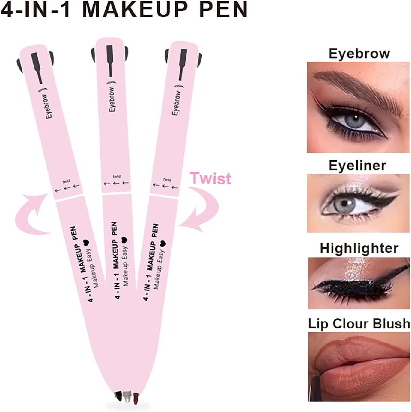 Kit depilación facial + Lápiz de Maquillaje 4 en 1