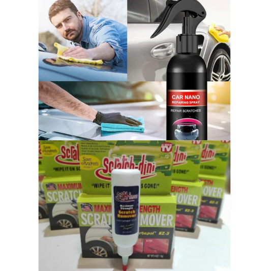 Kit Completo: Spray de Reparación de Arañazos + Removedor de Arañazos
