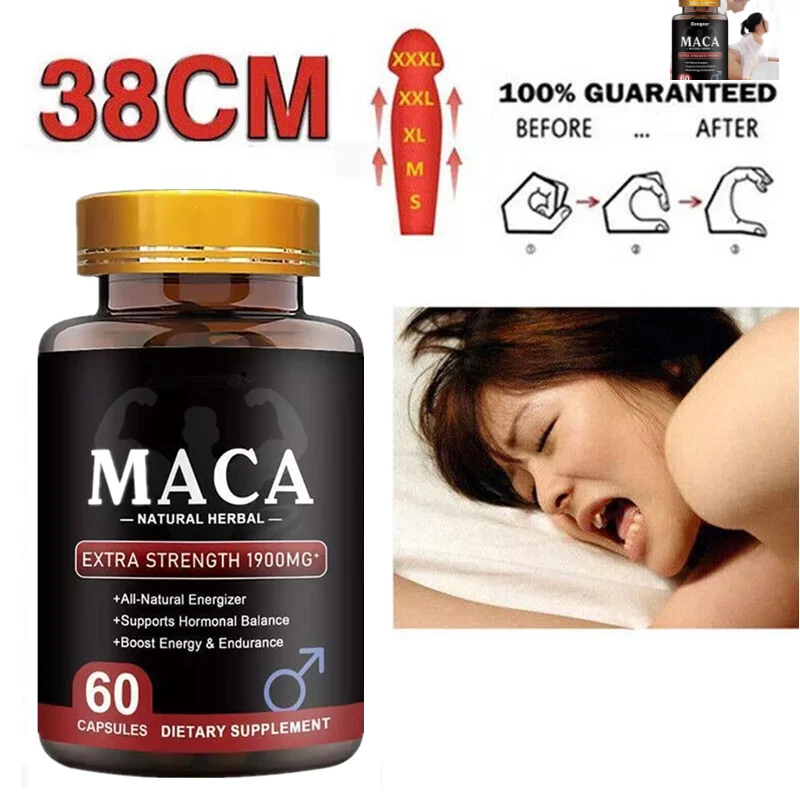 Suplemento de Maca 1900 mg Extra Fuerte - 60 Cápsulas