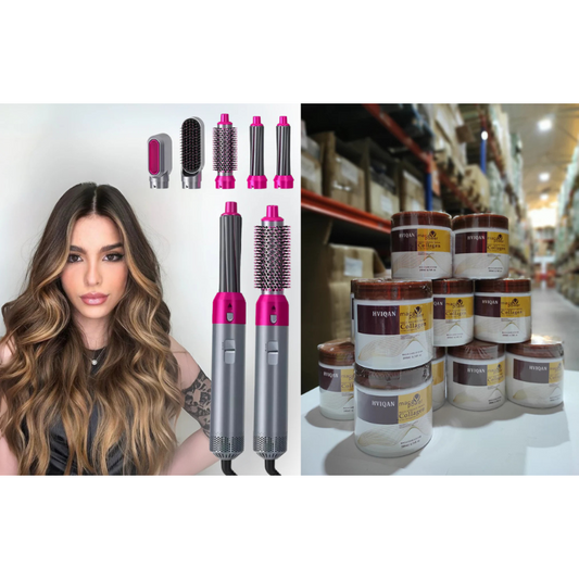 Kit: Cepillo 5 em 1 + Máscara Capilar