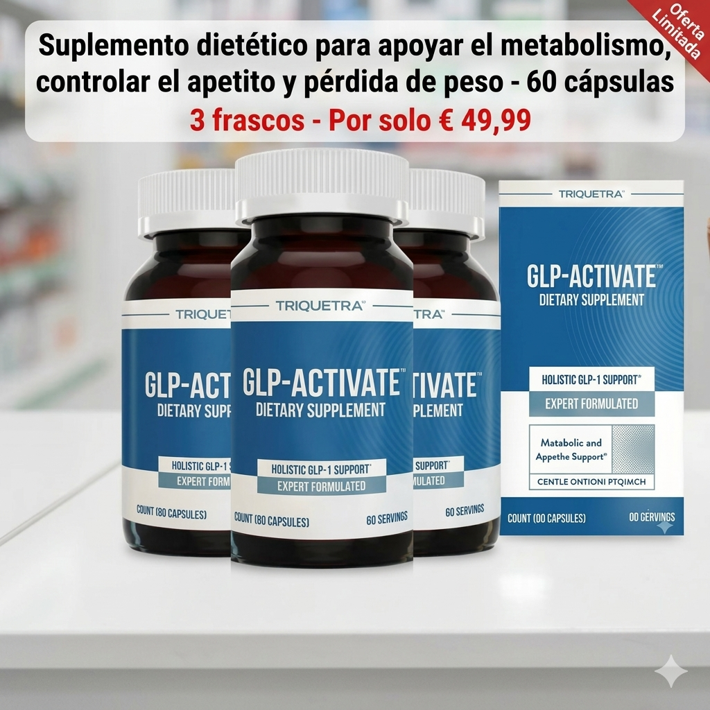 Suplemento dietético para apoyar el metabolismo, controlar el apetito y pérdida de peso - 60 cápsulas - 3 frascos