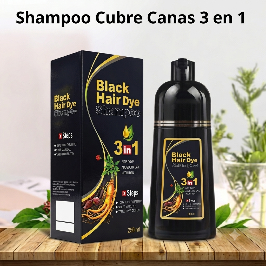 Champú para canas 100ml negro- 2 unidades