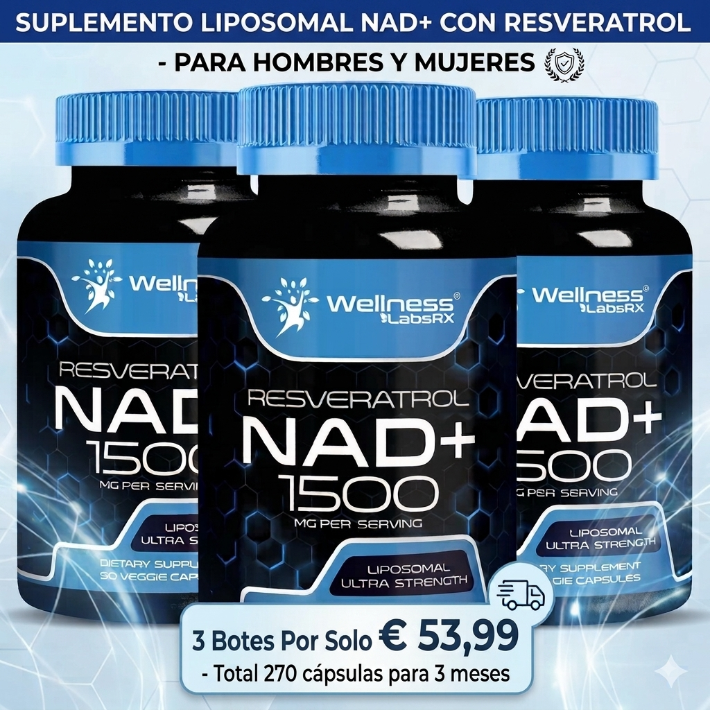 Suplemento liposomal NAD+ con Resveratrol-90 cápsulas para mujeres y hombres