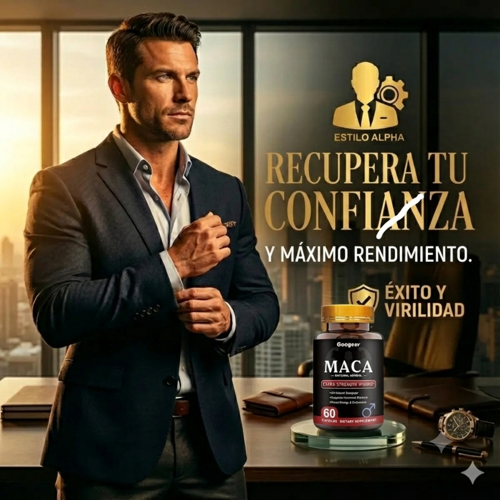 Suplemento de Maca 1900 mg Extra Fuerte - 60 Cápsulas