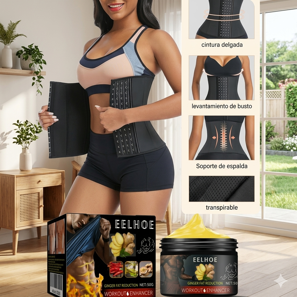 Kit Faja Moldeadora M + Crema de Reducción de Grasa