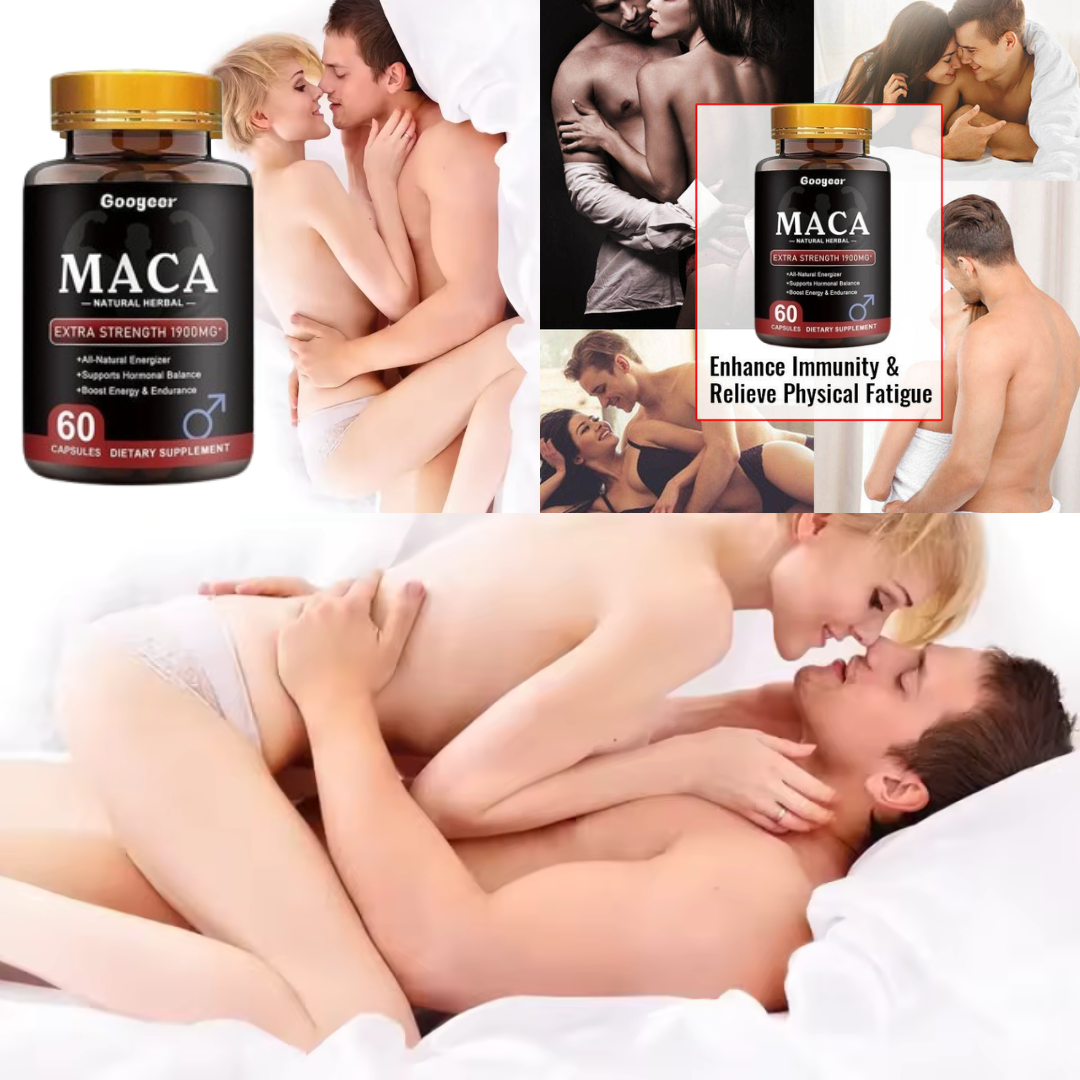 Suplemento de Maca 1900 mg Extra Fuerte - 60 Cápsulas