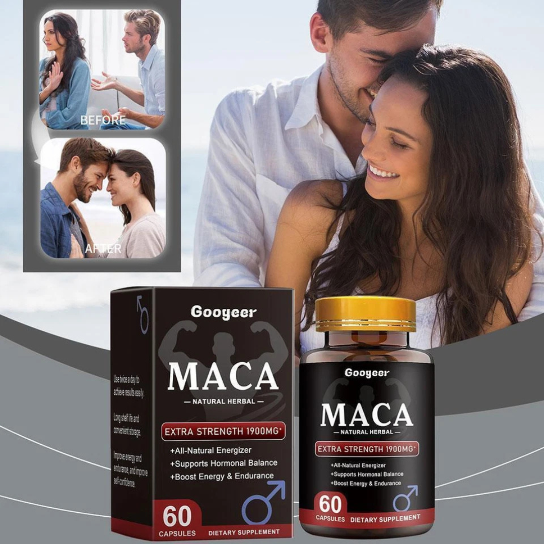 Suplemento de Maca 1900 mg Extra Fuerte - 60 Cápsulas