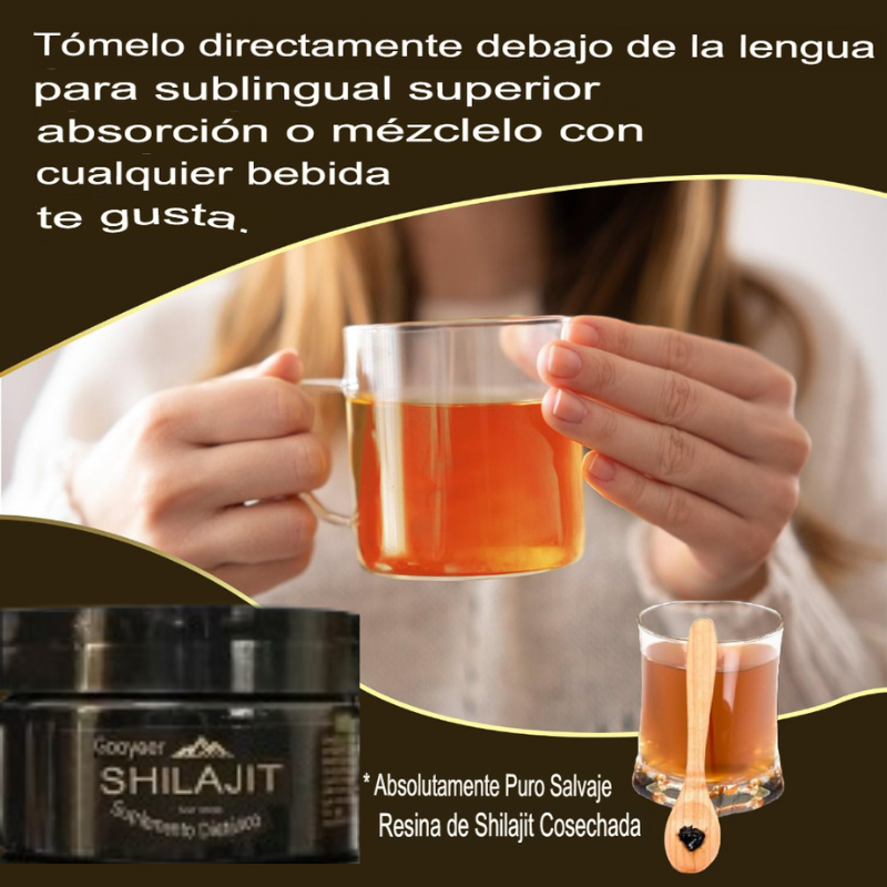 Suplemento Resina Shilajit Himalaya- 2 Frascos 100g- ¡Gratis 1 frasco de SUP Gummies SHILAJIT 30 unidades